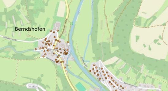 Übersichtskarte Berndshofen, Buchenbach und Heimshausen Übersichtskarte geplanter Breitbandausbau Berndshofen, Buchenbach und Heimshausen
