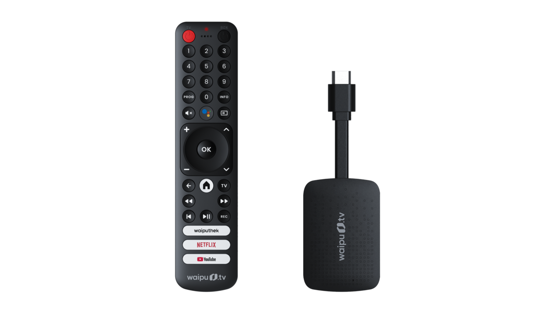 Waipu.tv-Remote-Stick mit Fernbedienung