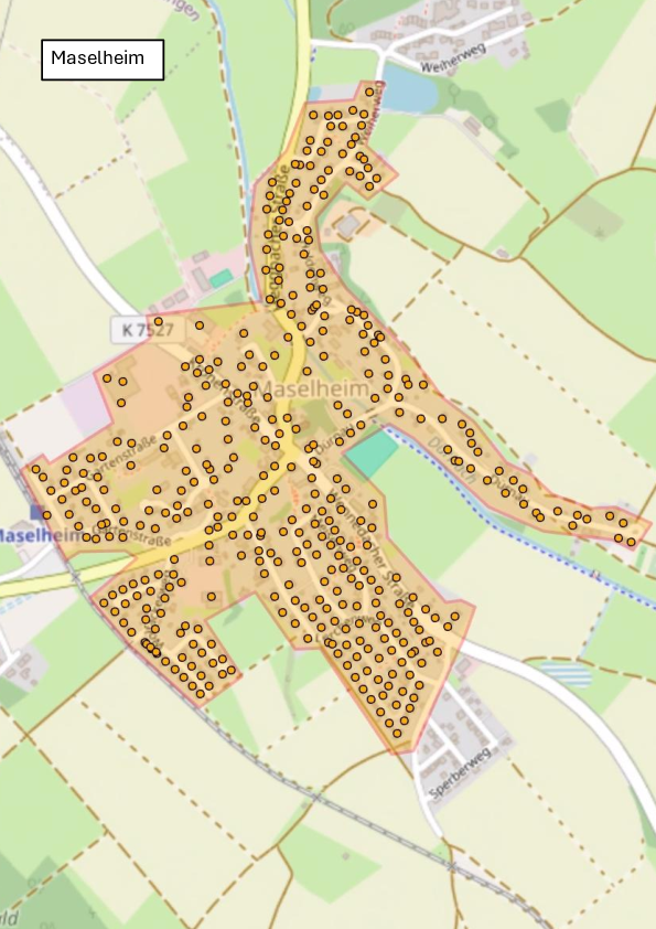 Übersicht geplanter Breitbandausbau in Maselheim