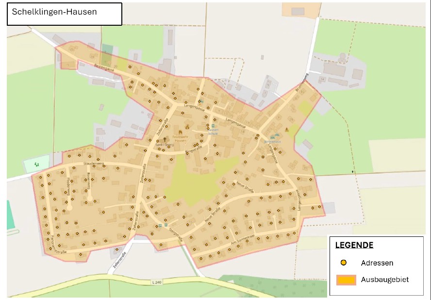 Vorschaubild Übersichtskarte geplanter Breitbandausbau Schelklingen-Hausen